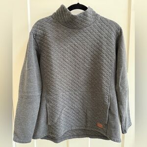 LL Bean Women's Quilted Sweatshirt Pullover, Funnelneck Size Medium A3